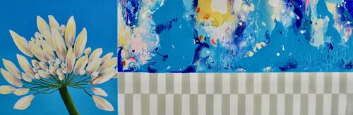 Fusion Florale et Marine by Véronique Ball, Painting for Sale on Singulart