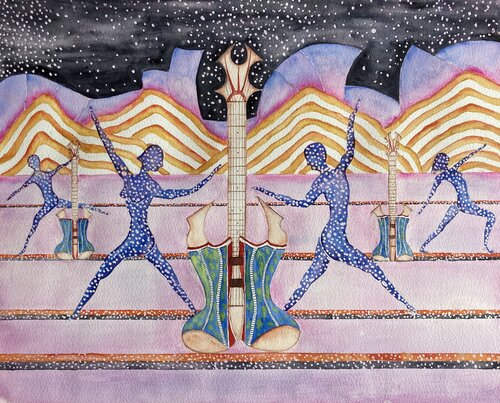 🎶Avalon of Music🎶 di John Goldsworthy, Pittura in vendita su Singulart