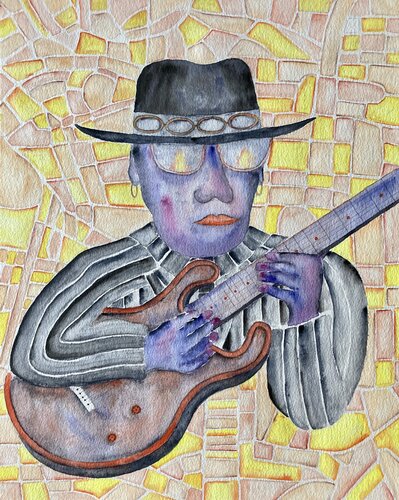 🎶🖤Devil at the Crossroads 🖤🎶 di John Goldsworthy, Pittura in vendita su Singulart