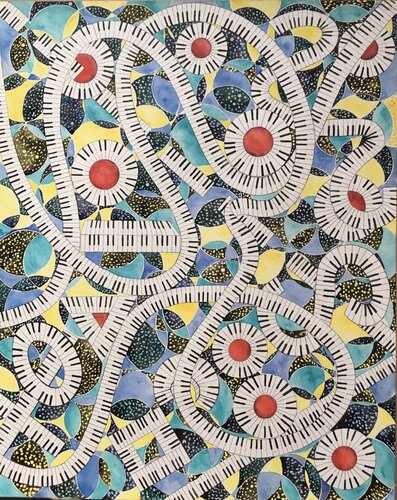 🎹 Piano Highways 🎹 di John Goldsworthy, Pittura in vendita su Singulart
