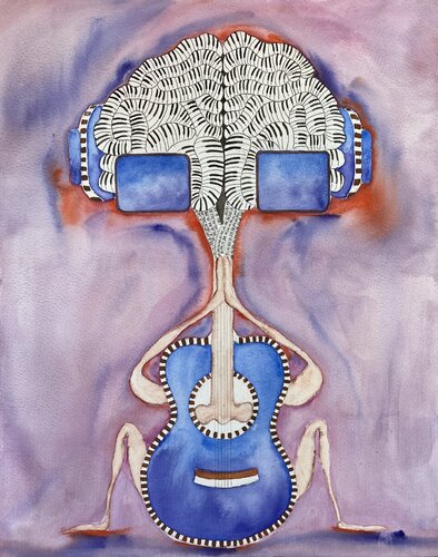 🎶🔥Brain on Fire 🔥 🎶 di John Goldsworthy, Pittura in vendita su Singulart