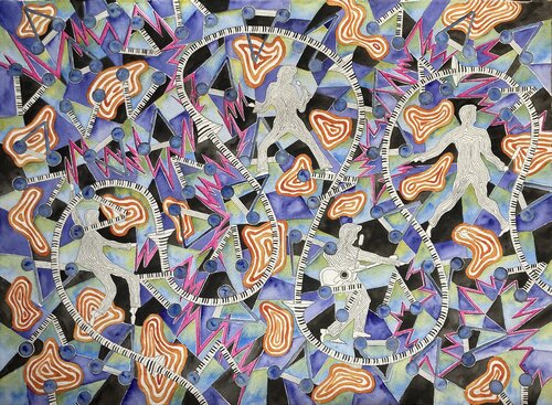 🎼🕺Shadows from the Past🎼🕺 di John Goldsworthy, Pittura in vendita su Singulart