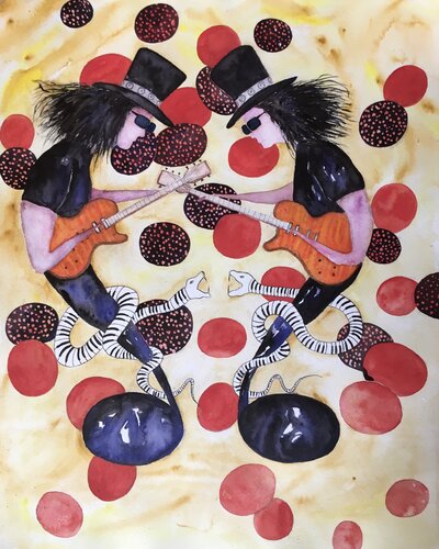 🖤🎸Pop in the Rock🖤🎸 von John Goldsworthy, Malerei kaufen auf Singulart