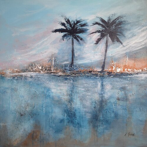 Reflets exotiques di Laurent Victor, Pittura in vendita su Singulart