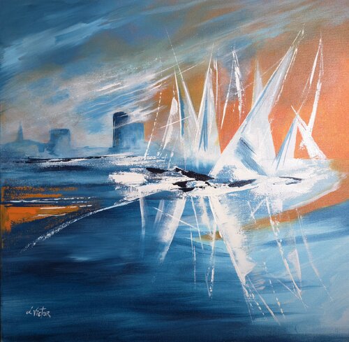 Régate Rochelaise van Laurent Victor, Schilderij te koop op Singulart