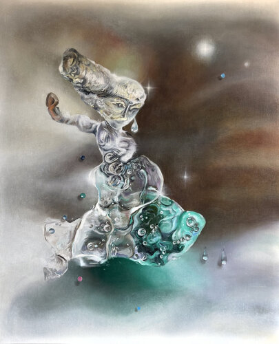Dance in green van Elena Mitina, Schilderij te koop op Singulart