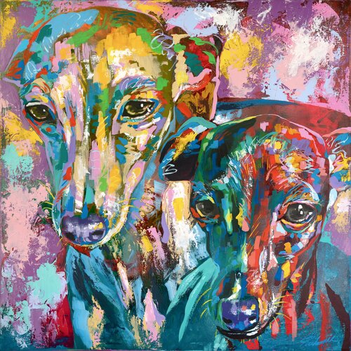 Italian Greyhound 07 van Tadaomi Kawasaki, Schilderij te koop op Singulart