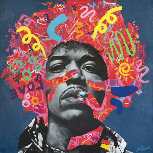 Jimi Hendrix de Tadaomi Kawasaki, Pintura a la venta en Singulart