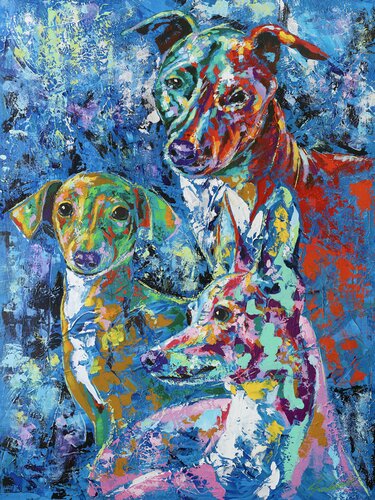 Italian Greyhound 07 van Tadaomi Kawasaki, Schilderij te koop op Singulart