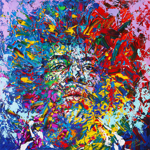 Jimi Hendrix 48" de Tadaomi Kawasaki, Pintura a la venta en Singulart