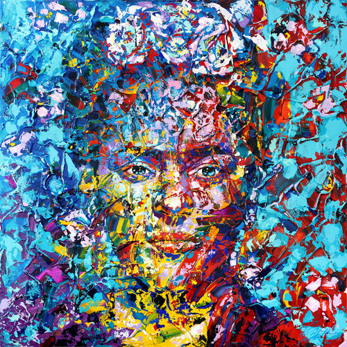Flower lady di Tadaomi Kawasaki, Pittura in vendita su Singulart
