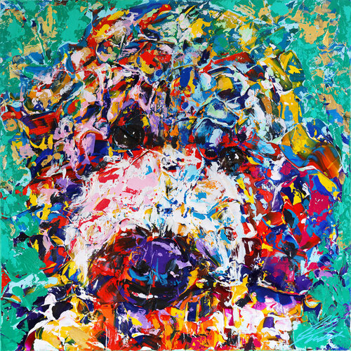 Australian　Labradoodle van Tadaomi Kawasaki, Schilderij te koop op Singulart