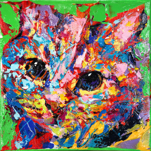 Cat 05 van Tadaomi Kawasaki, Schilderij te koop op Singulart