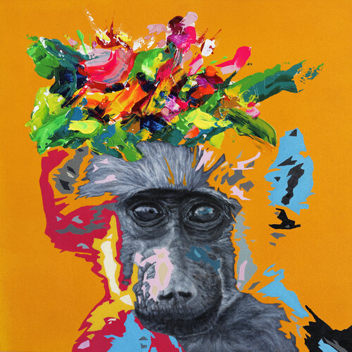 Monkey van Tadaomi Kawasaki, Schilderij te koop op Singulart