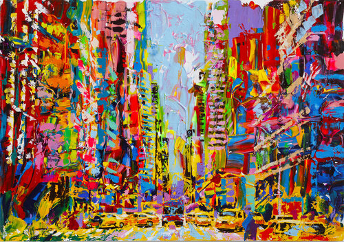 Happy New York 2000s van Tadaomi Kawasaki, Schilderij te koop op Singulart