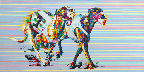 Whippet - "SPEED" series de Tadaomi Kawasaki, Pintura a la venta en Singulart