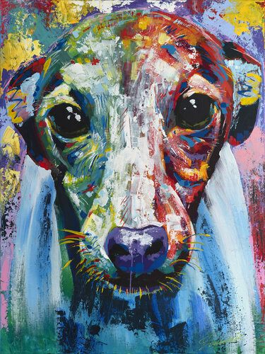 Italian Greyhound di Tadaomi Kawasaki, Pittura in vendita su Singulart