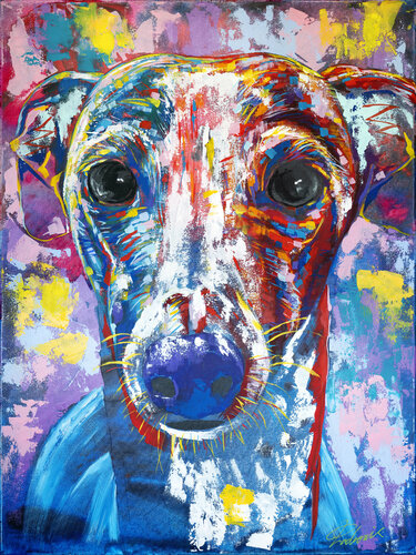 Italian Greyhound 03 van Tadaomi Kawasaki, Schilderij te koop op Singulart