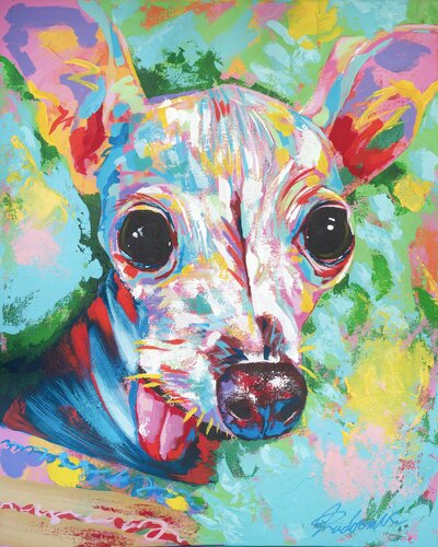 Italian Greyhound 06 van Tadaomi Kawasaki, Schilderij te koop op Singulart