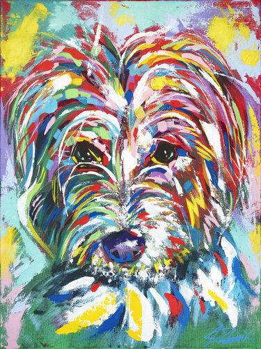 Italian Greyhound van Tadaomi Kawasaki, Schilderij te koop op Singulart