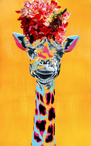 Giraffe di Tadaomi Kawasaki, Pittura in vendita su Singulart