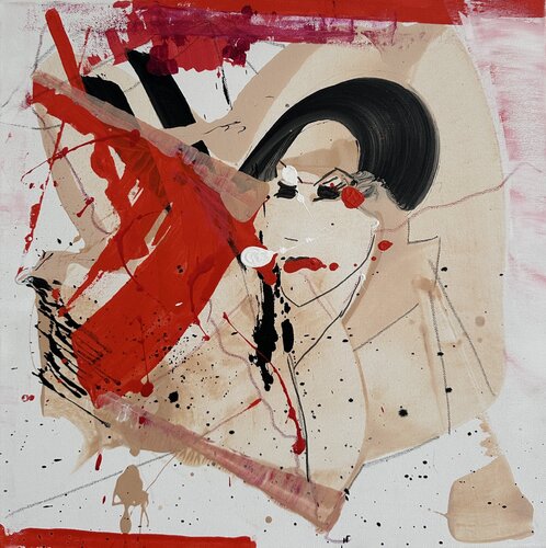 Tanz der Kontraste, Triptychon - 120x79,5x4, 50x50, 50x50 x4     2.350/440/440 par Irina Staud, Peinture en vente sur Singulart