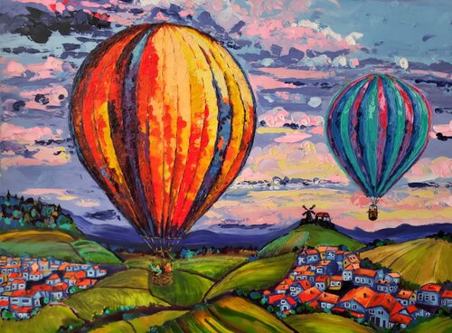 Les couleurs du ciel di Elena Lanceleux, Pittura in vendita su Singulart