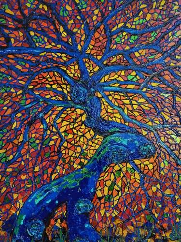 L’Arbre de Feu par Elena Lanceleux, Peinture en vente sur Singulart