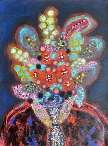 Night Time Conversationist van amanta christina, Schilderij te koop op Singulart