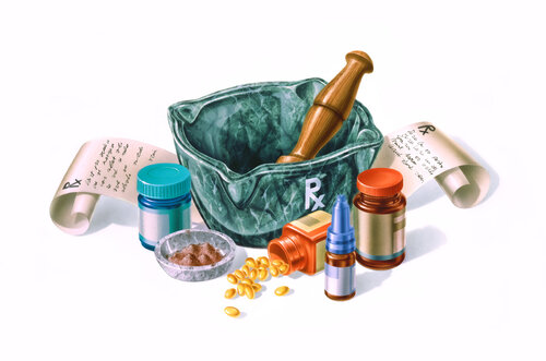 Composizione Farmaceutica (1997) de Leonello Calvetti, Pintura a la venta en Singulart