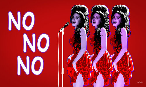 NO NO NO by Amy Winehouse (Amy Jade Winehouse) by Kauli aka Christof Kaul, Print for Sale on Singulart