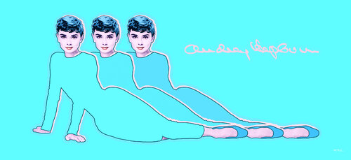 Sabrina aka Audrey Hepburn (Audrey Kathleen Ruston) par Kauli aka Christof Kaul, Édition en vente sur Singulart