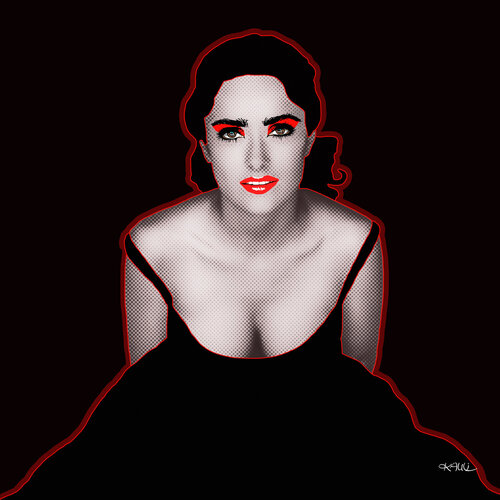Salma - not Frida (Salma Hayek Pinault - Salma Valgarma Hayek Jiménez) by Kauli aka Christof Kaul, Print for Sale on Singulart