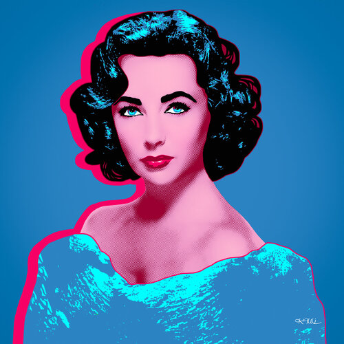 Liz: The Legend (Liz Taylor - Dame Elizabeth Rosemond Taylor) par Kauli aka Christof Kaul, Édition en vente sur Singulart