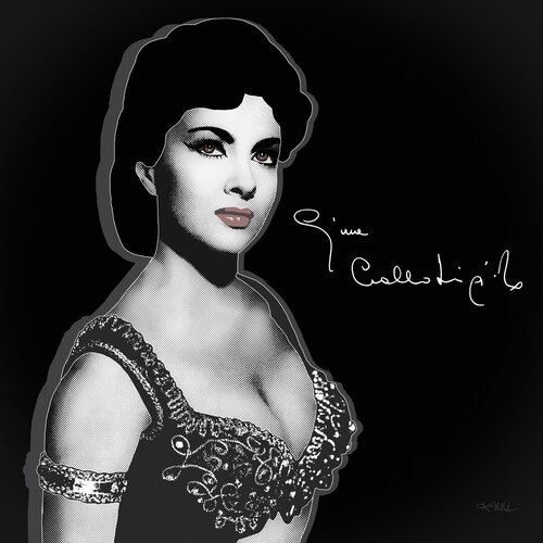 Gina nazionale (Gina Lollobrigida - Luigia ‘Gina’ Lollobrigida) von Kauli aka Christof Kaul, Druck kaufen auf Singulart