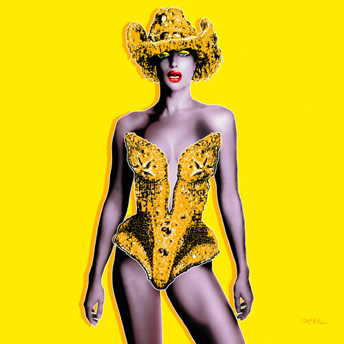 Irina Shayk - Yellow Tartarine (Irina Valeryevna Shaykhlislamova) par Kauli aka Christof Kaul, Édition en vente sur Singulart