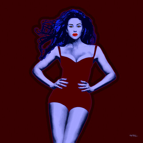 Monica Bellucci in Umbria (2) (Monica Anna Maria Bellucci) by Kauli aka Christof Kaul, 版画 for Sale on Singulart