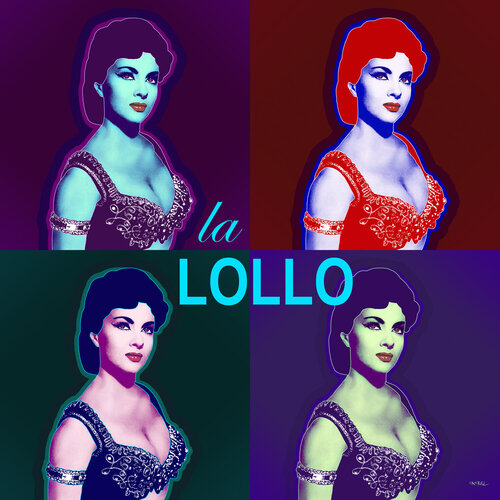 Gina la Lollo (Gina Lollobrigida - Luigia ‘Gina’ Lollobrigida) de Kauli aka Christof Kaul, Impresión a la venta en Singulart