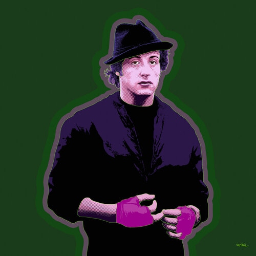 Sly in Rocky V (Sylvester Gardenzio "Sly" Stallone) par Kauli aka Christof Kaul, Édition en vente sur Singulart