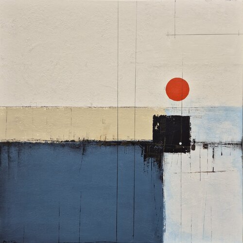 In the shade of willow tree by Albert Tison, Painting for Sale on Singulart