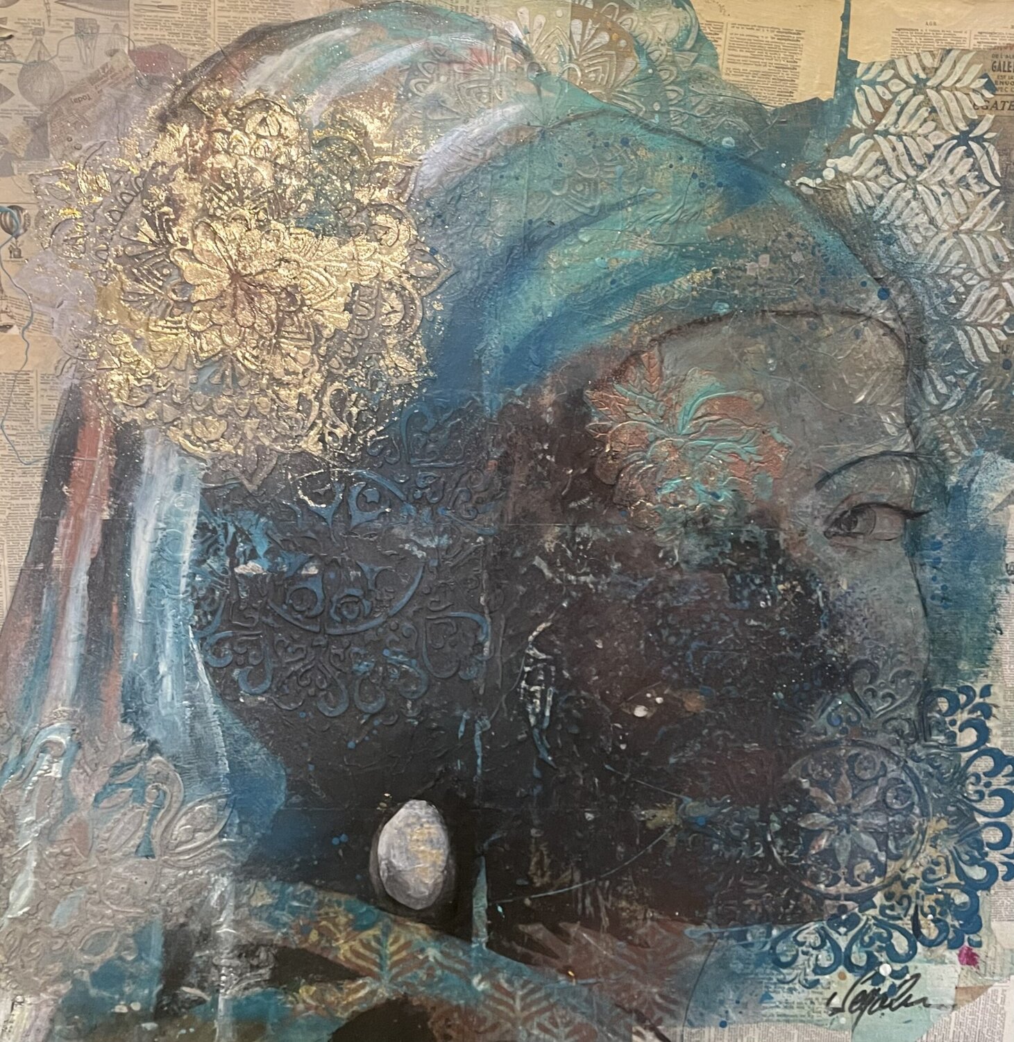 Jeune fille à la perle Segolene Genoud Originalgemälde zu verkaufen