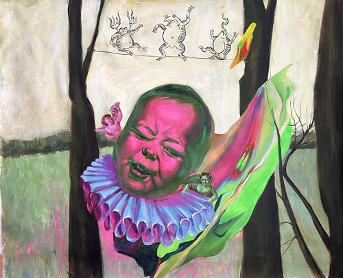 Toddler’s Angels and Demons di Kateryna Shadrina, Pittura in vendita su Singulart