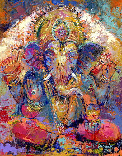 Ganesha van Richard Wallich, Schilderij te koop op Singulart