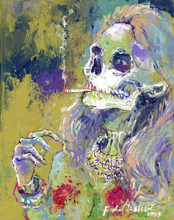 SkeletonwithBurningCigarette Richard Wallich