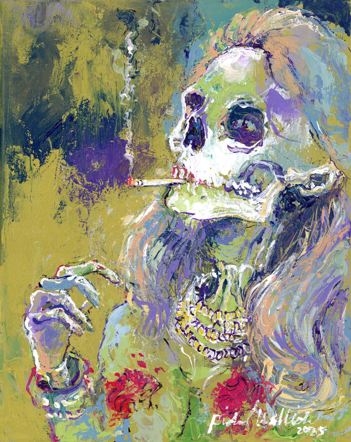 SkeletonwithBurningCigarette Richard Wallich