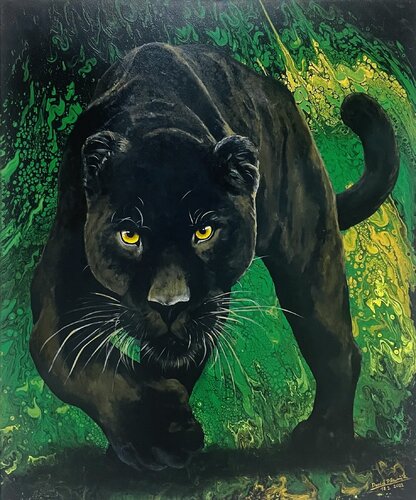 Panter van David Plančík, Schilderij te koop op Singulart