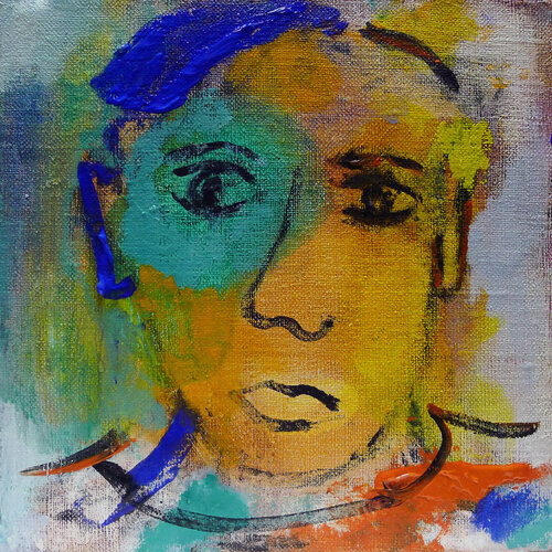 PAUL A LA MECHE BLEUE par Chantal DUFOUR, Peinture en vente sur Singulart