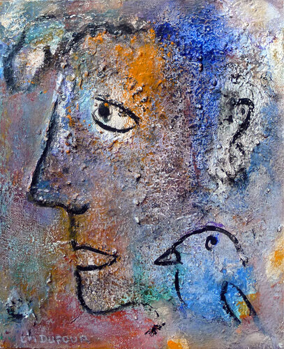 LE CONFIDENT par Chantal DUFOUR, Peinture en vente sur Singulart