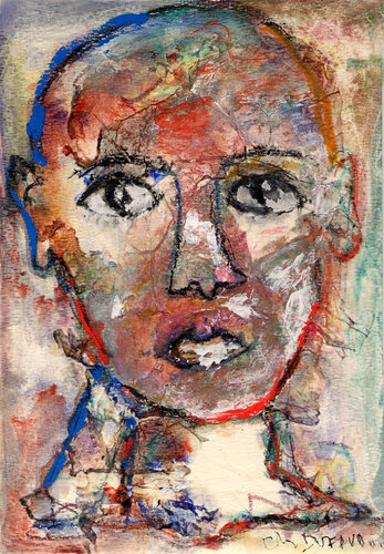 L'ENFANT DU FAYOUM par Chantal DUFOUR, Œuvre sur papier en vente sur Singulart