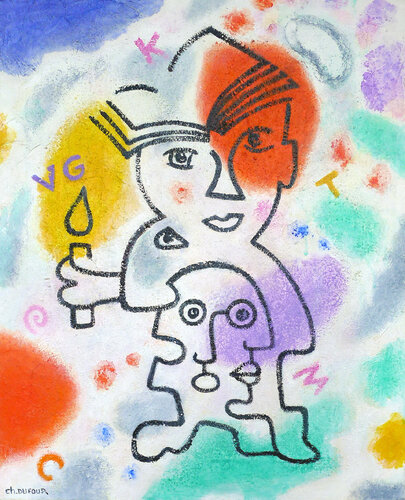 LE LIVRE OUVERT van Chantal DUFOUR, Schilderij te koop op Singulart